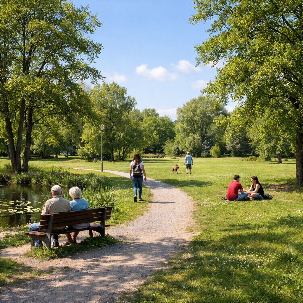 En Park Med F Mnniskor-1